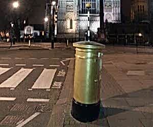 blasting of post box london