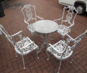 blasting of garden furniture in london